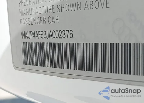2018 Audi S5 3.0T Premium Plus from USA, damaged, VIN WAUP4AF53JA002376